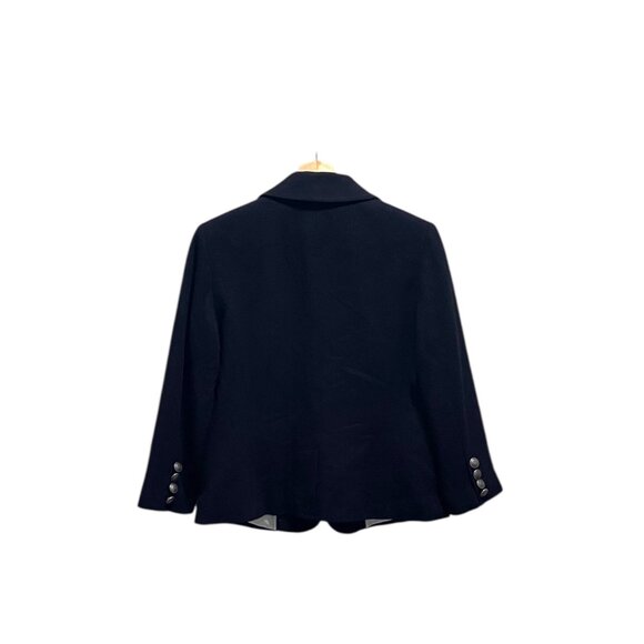 Banana Republic Y2K Academic Wool Blazer Black Size 8 Preppy Fall Back To School - Picture 14 of 16